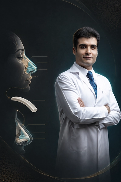  استفاده ازغضروف دنده ترمیم بینی